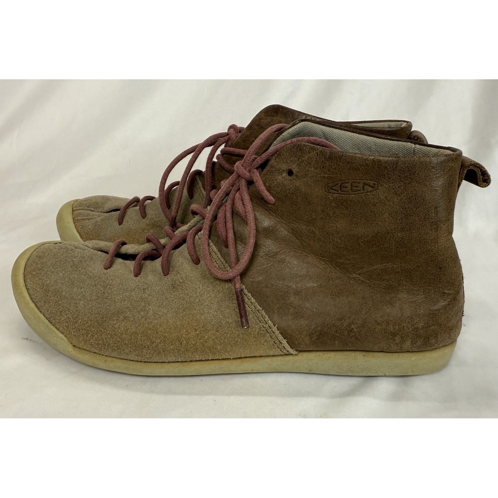 Keen East Side Booties Womens 7.5 Lace-up Leather Boots Brown Gray - Picture 7 of 11
